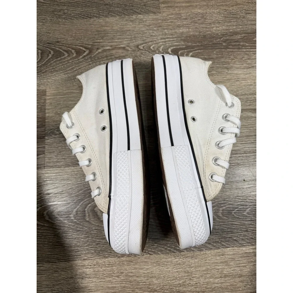 Converse‎ Chuck Taylor All Star Lift Platform Low Top White Sneakers Streetwear